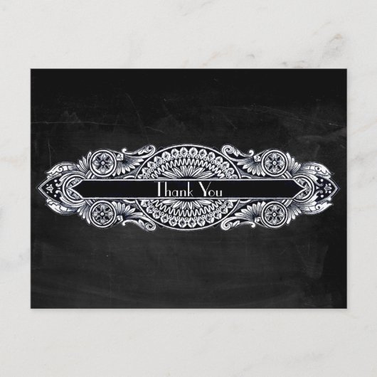 art nouveau dank u briefkaart (Voorkant)