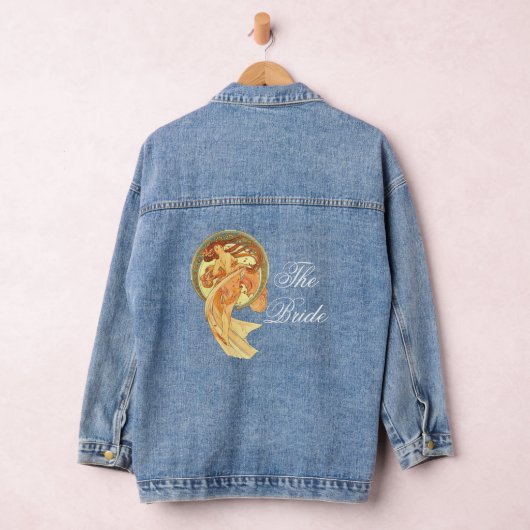 Art Nouveau Dans Bruid Bruiloft Denim Jacket (Hangar)
