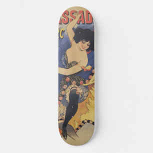 Art Nouveau danser Frans poster uit het verleden Persoonlijk Skateboard