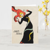 Art Nouveau-danseres Jane Avril door Toulouse Laut Kaart (Gele Bloem)
