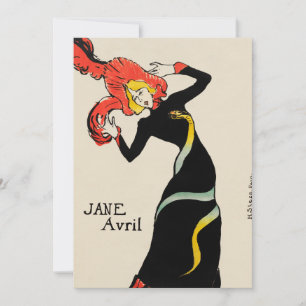 Art Nouveau-danseres Jane Avril door Toulouse Laut Kaart