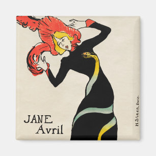 Art Nouveau Danseres Jane Avril door Toulouse Laut Magneet