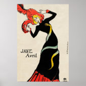 Art Nouveau-danseres Jane Avril door Toulouse Laut Poster (Voorkant)