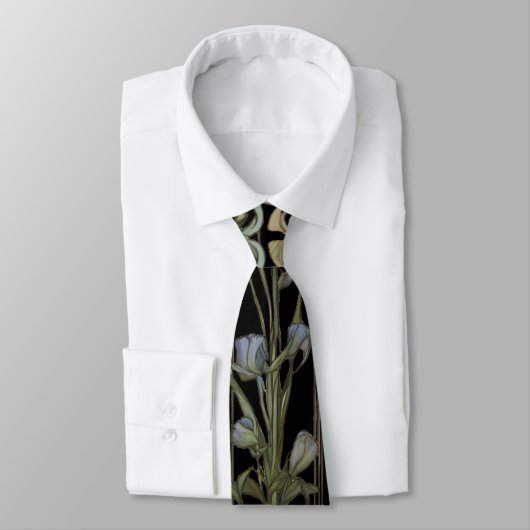  Art Nouveau Dark Botanical Stropdas (Gebonden)