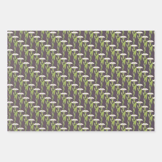 Art Nouveau dark Ipomoea behang Inpakpapier Vel (Voorkant 3)