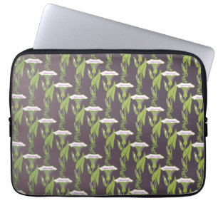 Art Nouveau dark Ipomoea behang Laptop Sleeve