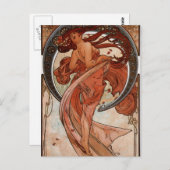 Art Nouveau De Dance Post Card Briefkaart (Voorkant / Achterkant)