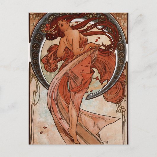 Art Nouveau De Dance Post Card Briefkaart (Voorkant)