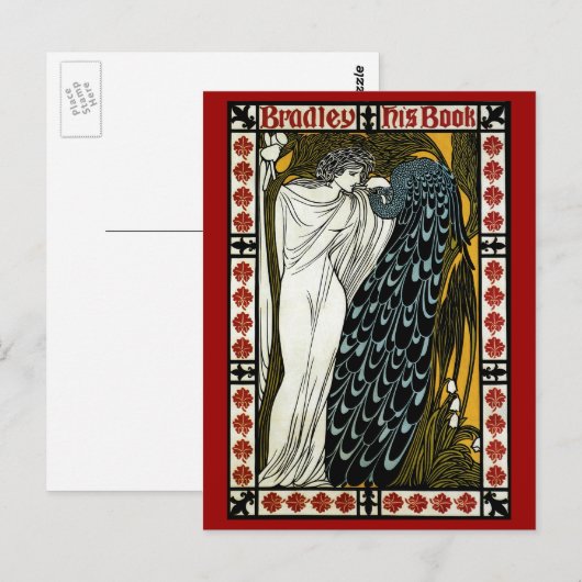 art nouveau, de kus van William Bradley Briefkaart (Voorkant / Achterkant)