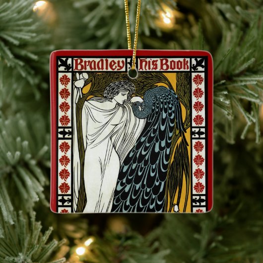  art nouveau, de kus van William Bradley Keramisch Ornament (Boom)