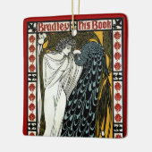  art nouveau, de kus van William Bradley Keramisch Ornament (Links)