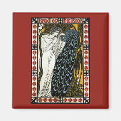 art nouveau, de kus van William Bradley Magneet (Voorkant)