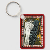 art nouveau, de kus van William Bradley Sleutelhanger (Voorkant)