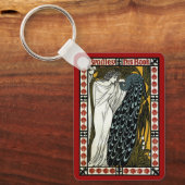 art nouveau, de kus van William Bradley Sleutelhanger (Voorkant)