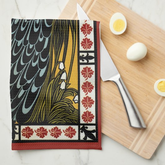  art nouveau, de kus van William Bradley Theedoek (Quarter Fold)