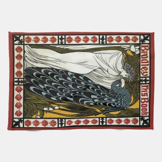  art nouveau, de kus van William Bradley Theedoek (Horizontaal)