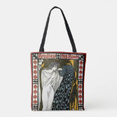  art nouveau, de kus van William Bradley Tote Bag (Achterkant)