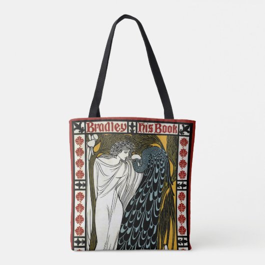  art nouveau, de kus van William Bradley Tote Bag (Achterkant)