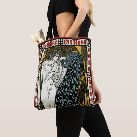 art nouveau, de kus van William Bradley Tote Bag (Dichtbij)