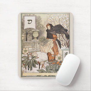 Art Nouveau December Wintertuin Illustratie Muismat