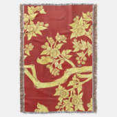art nouveau,deco,asian,goud,rood,,rustig,flo deken (Voorkant Verticaal)