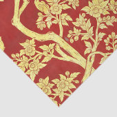 art nouveau,deco,asian,goud,rood,,rustig,flo tissuepapier (Detail)