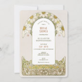 Art Nouveau Deco Bruidsfeest Uitnodigingen Madelie (Voorkant)