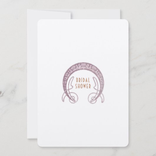 Art Nouveau Deco Bruiloftsfeest Lavendel Petunia Kaart (Achterkant)