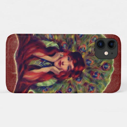 Art nouveau deco elegant women peace ock veren Case-Mate iPhone case (Achterkant (horizontaal))