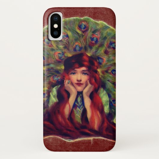 Art nouveau deco elegant women peace ock veren Case-Mate iPhone case (Achterkant)