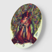 Art nouveau deco elegant women peace ock veren grote klok (Hoek)