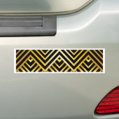 art nouveau,deco,goud,zwart,chic,elegant,, bumpersticker (Op auto)