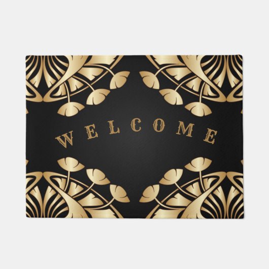 art nouveau,deco,goud,zwart,chic,elegant,,p deurmat (Voorkant)