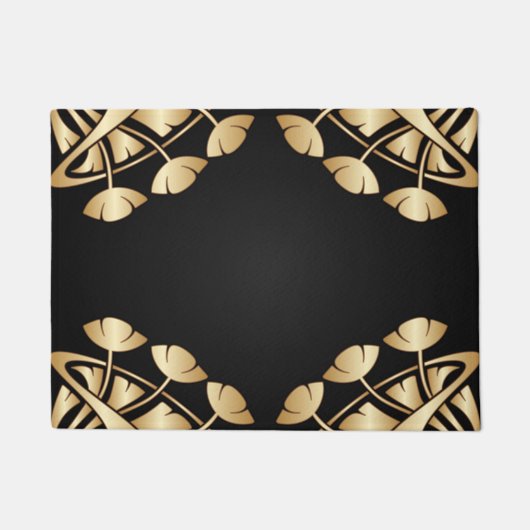 art nouveau,deco,goud,zwart,chic,elegant,,p deurmat (Voorkant)