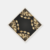 art nouveau,deco,goud,zwart,chic,elegant,,p servetten (Hoek)