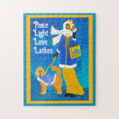 Art Nouveau Deco Hannukah Doodle Dog Legpuzzel (Verticaal)