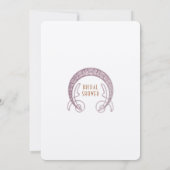 Art Nouveau Deco Lavendel Petunia Bruiloftsfeest U Kaart (Achterkant)