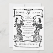 Art Nouveau Deco Vrouw Vorm Lijst Kaart (Voorkant)