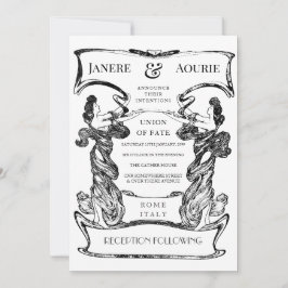 Art Nouveau Deco Vrouw Vorm Lijst Kaart