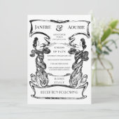 Art Nouveau Deco Vrouw Vorm Lijst Kaart (Staand voorkant)