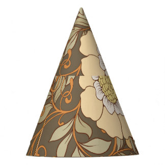 Art Nouveau: Decoratieve Bloemen Vintage. Feesthoedjes