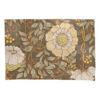 Art Nouveau: Decoratieve Bloemen Vintage. Kussensloop