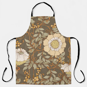 Art Nouveau: Decoratieve Bloemen Vintage. Schort