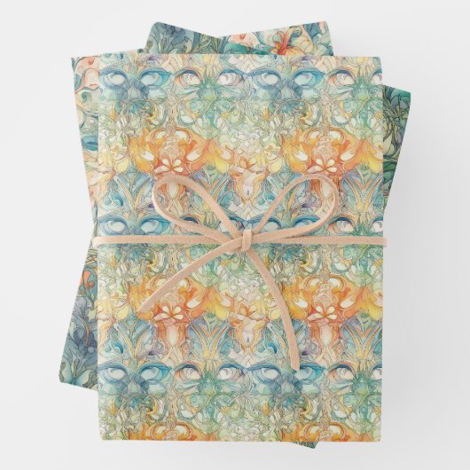 ART NOUVEAU DECOUPAGE DECORATIEF PAPIER INPAKPAPIER VEL (In situ)