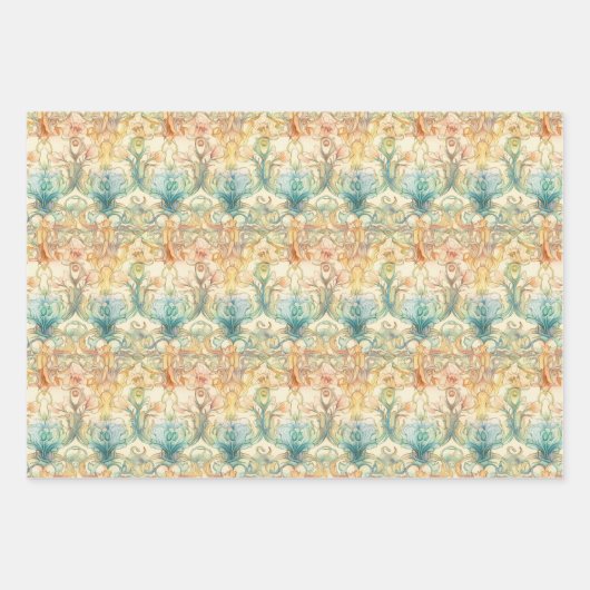 ART NOUVEAU DECOUPAGE DECORATIEF PAPIER INPAKPAPIER VEL (Voorkant 3)