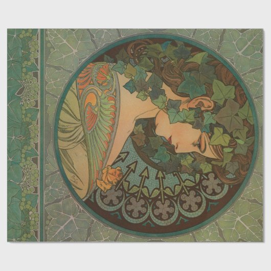 Art Nouveau Decoupage Poster Cadeaupapier (Vlak)