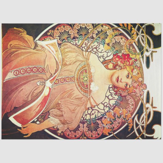 Art Nouveau Decoupage Tissuepapier (Voorkant)