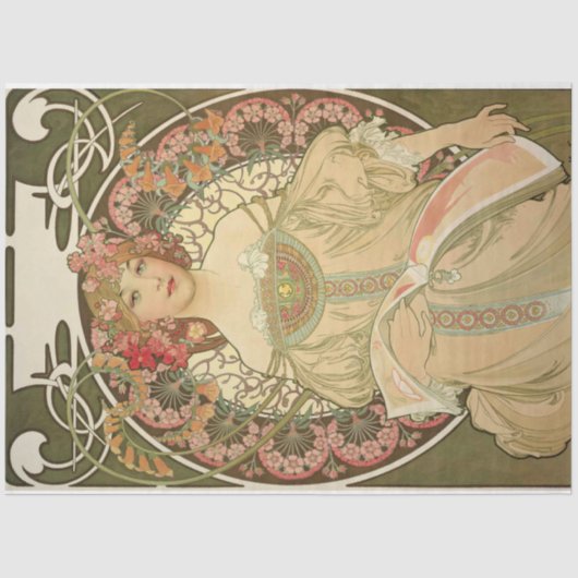 Art Nouveau Decoupage Tissuepapier (Voorkant)