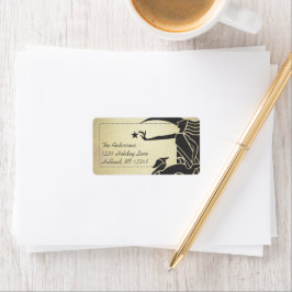 Art Nouveau Deer Damask Return Address Labels