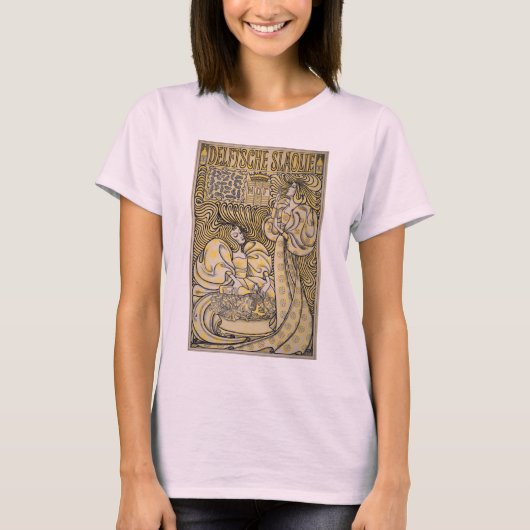 Art Nouveau Delftsche Slaolie Delft T-shirt (Voorkant)